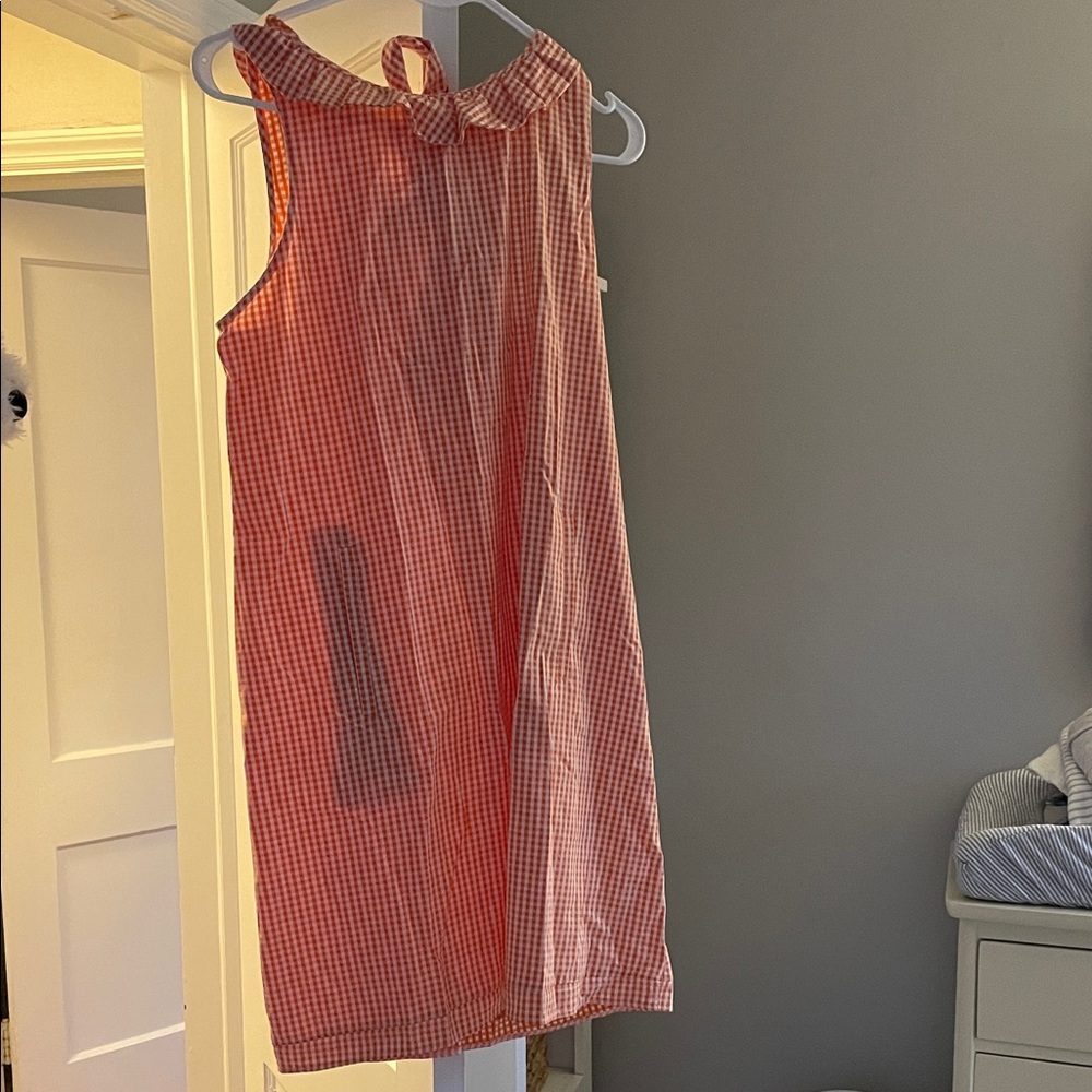 Gingham Bow-Tie Sleeveless Dress